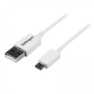 Image of StarTech.com 0.5m White Micro USB Cable - A to Micro B