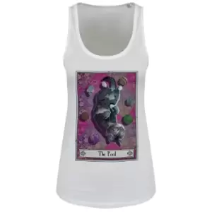 Image of Deadly Tarot Womens/Ladies The Fool Felis Vest Top (S) (White)