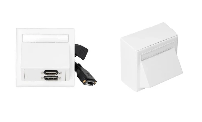 Image of Vivolink WI221292 socket-outlet HDMI + DisplayPort + 3.5mm White