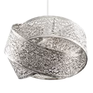 Image of Hacienda Intertwined Pendant Shade in Brushed Chrome
