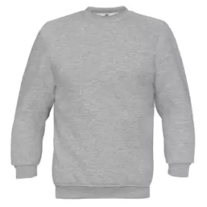 Image of B&C Unisex Set In Modern Cut Crew Neck Sweatshirt (S) (Heather Grey)