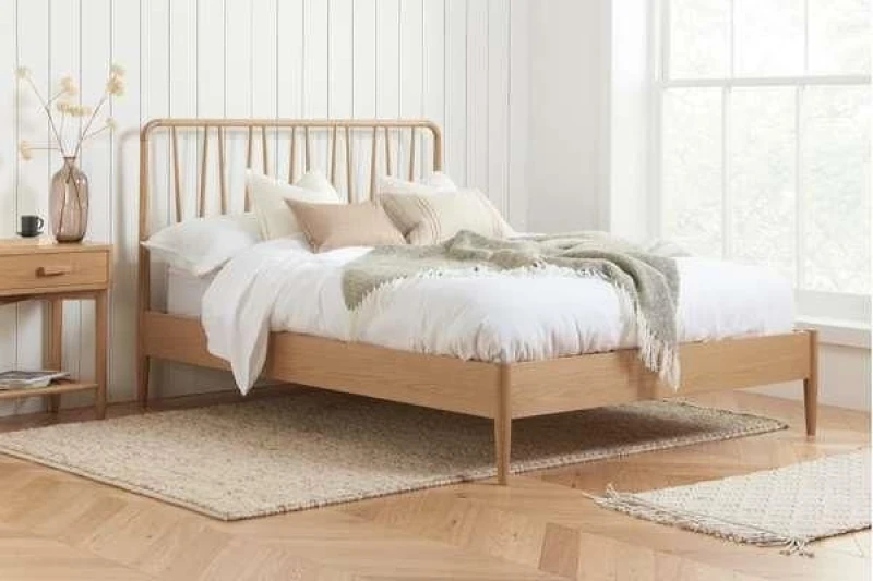Image of Birlea Jesper Oak Wooden Bed Frame - 6ft Super King Size