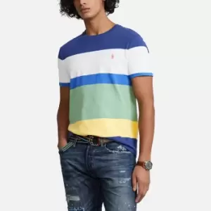 Image of Polo Ralph Lauren Mens Jersey Striped T-Shirt - Light Navy Multi - M