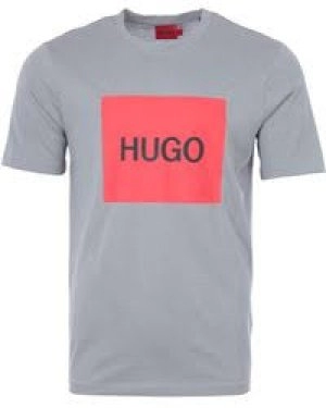 Image of Hugo Boss Dulive Large Logo Silver T-Shirt