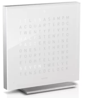 Image of QLOCKTWO Touch Vanilla Sugar Table Clock 13.5cm
