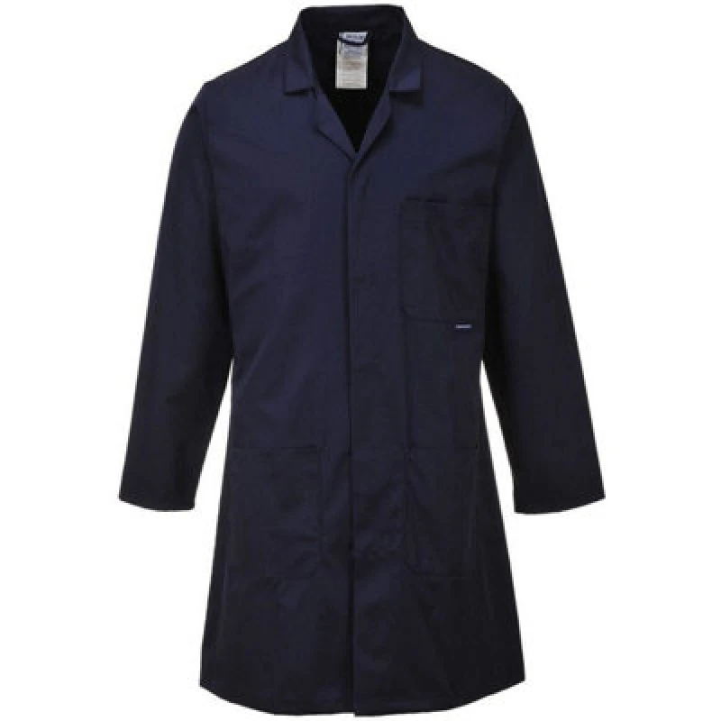 Image of Portwest Standard Lab Coat C852NAR4XL Colour: Navy