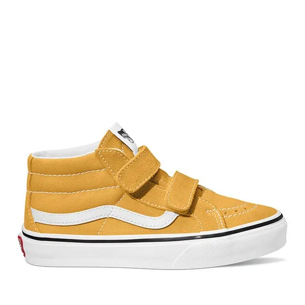 Image of Kids Sk8-Mid High Top Trainers in Leather with Touch 'n' Close Fastening