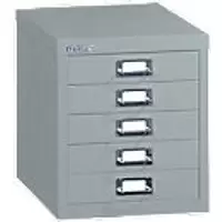 Image of Bisley Multi Drawer Cabinet H125NL-AV4 5 Drawers Grey 279 x 380 x 325 mm