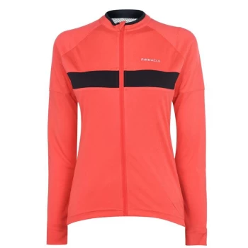 Image of Pinnacle Race Long Sleeve Cycling Jersey Ladies - Coral