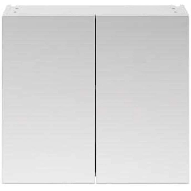 Image of Hudson Reed Fusion 800mm Wall-Hung 2-Door Mirrored Unit - Gloss & Matt Woodgrain