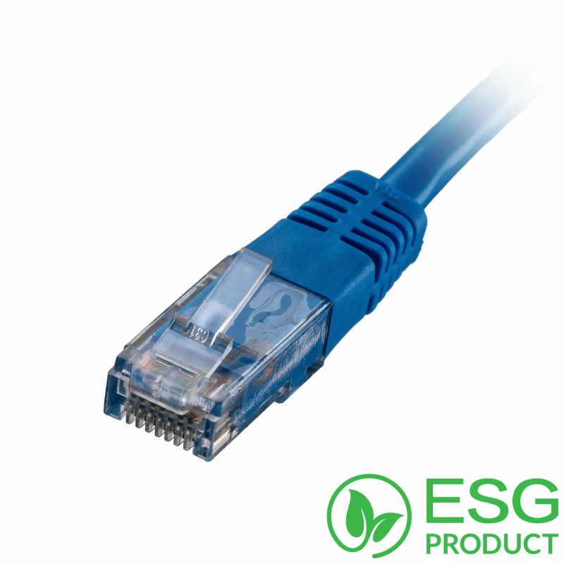 Image of Cablenet Cablenet 3m Cat5e RJ45 Blue U/UTP PVC 24AWG Flush Moulded Booted Patch Lead (PK 100) 67-4030B