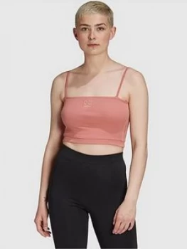 Image of adidas Originals New Neutral Spaghetti Strap Tank Top - Pink, Size 8, Women