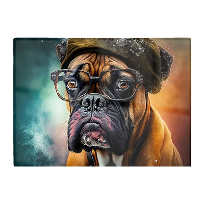 Image of Warren Reed Designer Boxer Dog Splashart Chopping Board