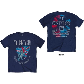 Image of The Who - Long Live Rock '79 Unisex Medium T-Shirt - Blue