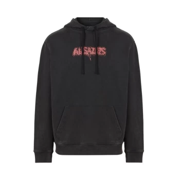 Image of AllSaints Aurocide Pullover Hoody - Jet Black