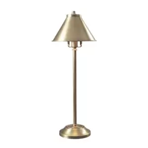 Image of Table Lamp Stick Lamp Elegant Plain Stem Lounge Bedroom Office Aged Brass LED 7W