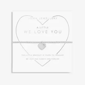 Image of We Love You Silver 15.5cm Stretch Bracelet C678