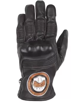 Image of Helstons Piste Summer Leather Brown Black Gloves T8