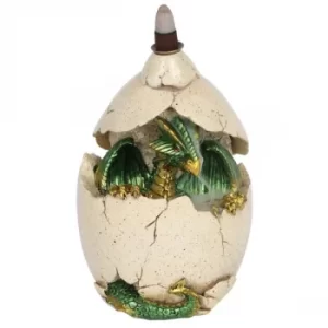Image of Green Dragon in Egg Backflow Incense Burner