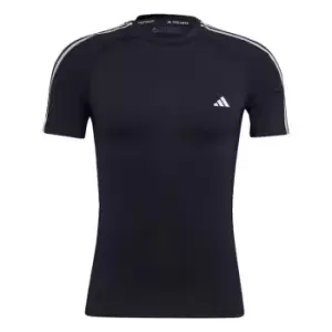 Image of adidas Techfit 3-Stripes Training T-Shirt Mens - Blue