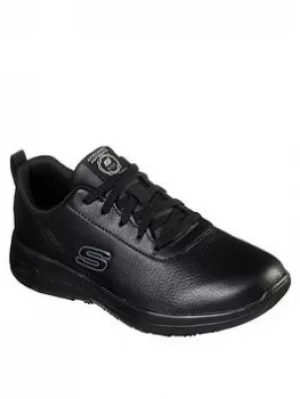 Image of Skechers Athletic Lace Up Workwear Trainers, Black, Size 7, Women