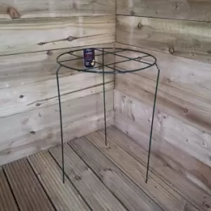 Image of Pack of 3 Tom Chambers Urban Dark Green Metal Herbaceous Garden Plant Support Grow Through Large 60cm x 40cm