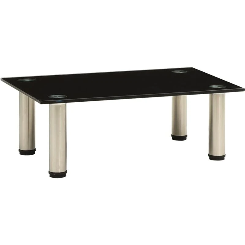 Image of VIDAXL TV Stand Black 40x35x17cm Tempered Glass Vidaxl 8720286056851