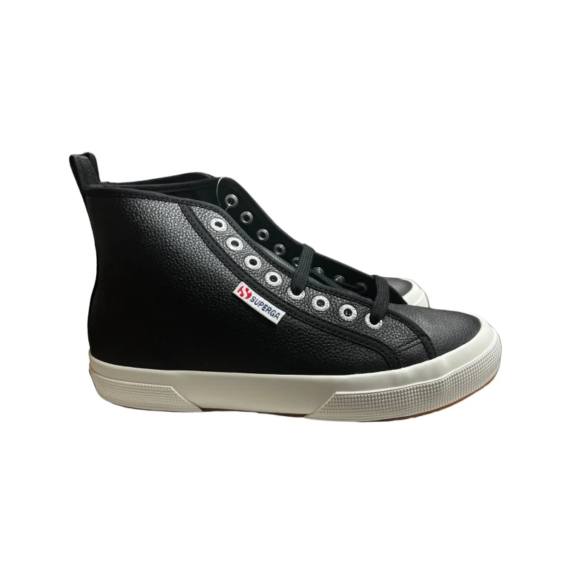 Image of Superga Womens Trainers Superga 2750 Mid Tumbled Leather Noir Female 40
