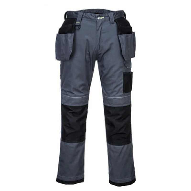 Image of Portwest PW3 Mens Holster Work Trousers T602ZBS41 Colour: Grey / Black