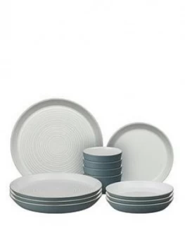 Image of Denby Impression Charcoal 12 Piece Dinnerware Set