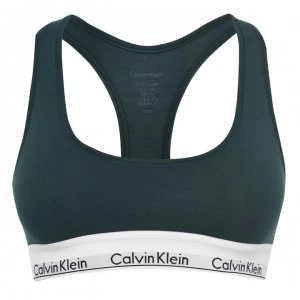Image of Calvin Klein Modern Cotton Logo Bralette - Green CP2