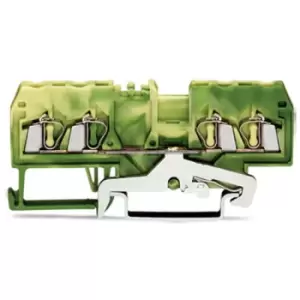 Image of WAGO 280-837 5mm 4-conductor Ground Terminal Block Green-yellow