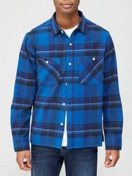 Image of Penfield Cordan Check Overshirt - Blue Size M Men