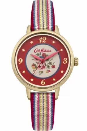 Image of Ladies Cath Kidston Kew Sprig Woven Strap Watch CKL007RG