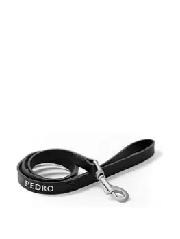 Image of Treat Republic Personalised Classic Black Leather Dog Lead - Large, One Colour, Women