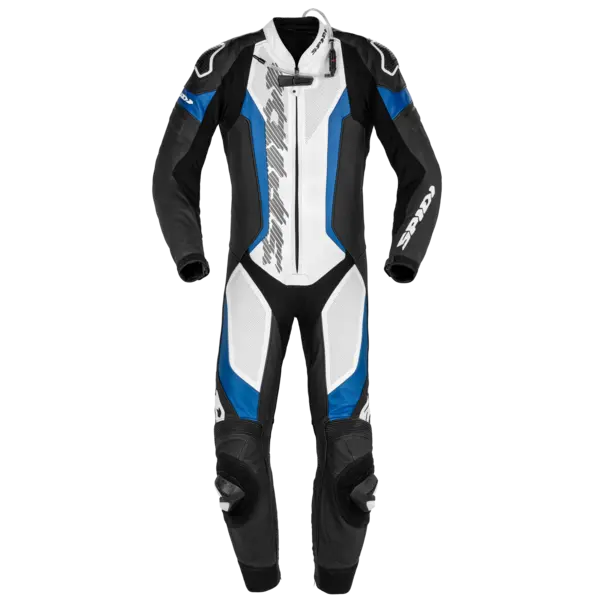 Image of Spidi Laser Pro Perforated Black Blue 1 Piece Racing Suit Size 50