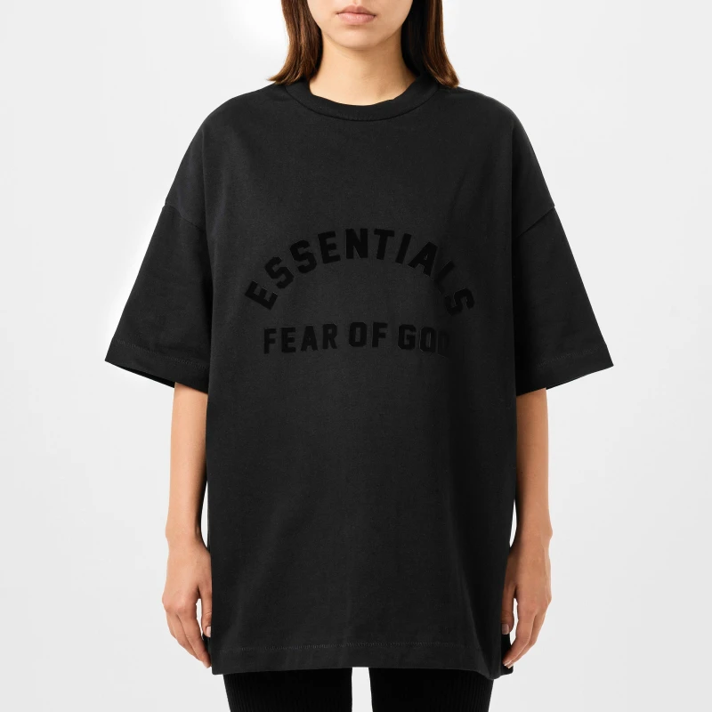 Image of Fear Of God Essentials Oversized T-Shirt Black female 12 (M)