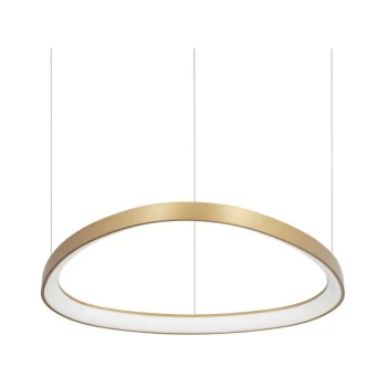 Image of Ideal Lux Lighting - Ideal Lux LED Decorative Integrated Pendant Light Brass, 3000K