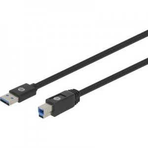 Image of HP USB 2.0 Cable 1x USB 2.0 connector A 1x USB 3.0 connector B 1m Black