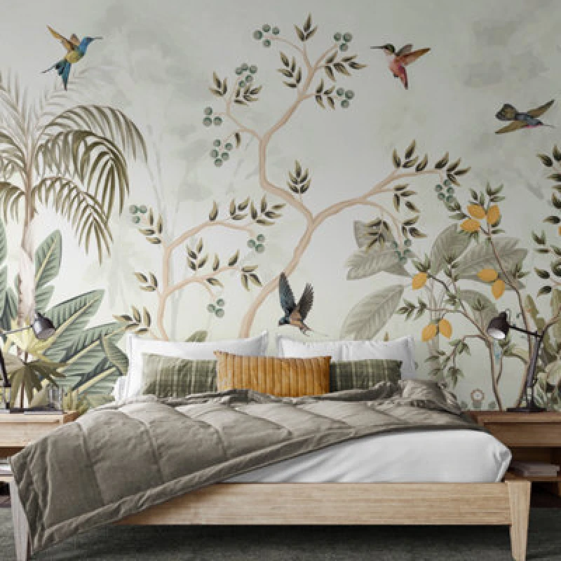 Image of Origin Murals Lemon Tree Forest - Natural Sage Matt Smooth Paste The Wall Mural 350Cm Wide X 280Cm High