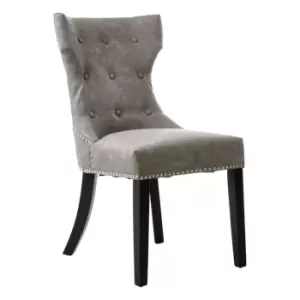 Image of Olivia's Daxi Dining Chair, Grey Faux Leather