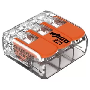 Image of WAGO 221-613 6mm2 Lever Connector 3 Conductor 8pk