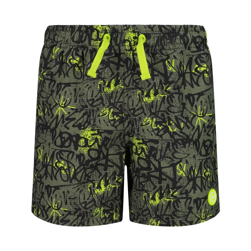 Image of Kids' printed swim shorts CMP Vert Male 5 ans