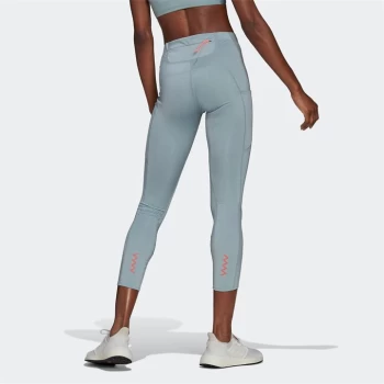 Image of adidas FastImpact Shiny Running 7/8 Tights Womens - Magic Grey