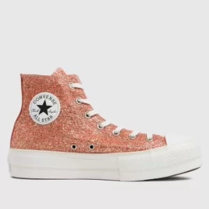 Image of Converse Brown Lift Wabi Sabi Hi Trainers