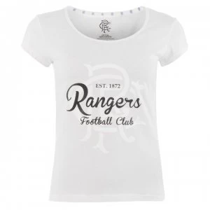 Image of Team FC Crest Print T Shirt Ladies - White