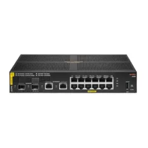 Image of HP Enterprise Aruba 6100 12G Class4 PoE 2G/2SFP+ 139W Managed L3 Gigabit Ethernet (10/100/1000) Power over Ethernet (PoE) 1U Black