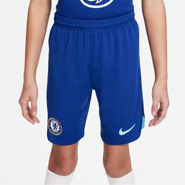 Image of Nike Chelsea Home Shorts 2022 2023 Junior 5-6 Yrs Blue 37212718155