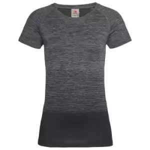 Image of Stedman Womens/Ladies Active Seamless Raglan Flow T-Shirt (M) (Dark Grey Transition)