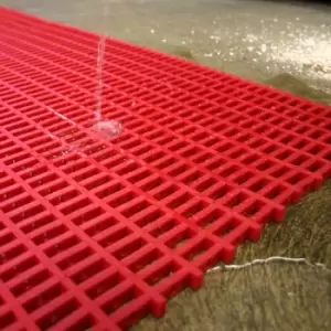 Image of Cobamat Inter PVC Industrial Walkway Matting Roll - 12mm thick - 30mm x 10mm holes - 5m x 1200mm